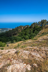 Beautiful view from a Mount Ah-Petri in Crimea