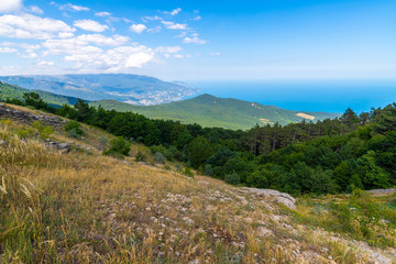Fototapeta premium Beautiful view from a Mount Ah-Petri in Crimea