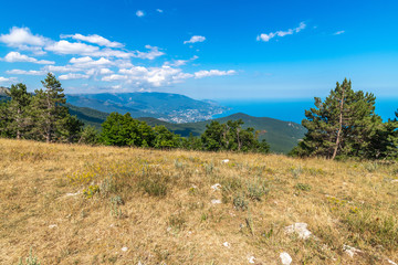 Natural landscape on Mount Ah-Petri in Crimea