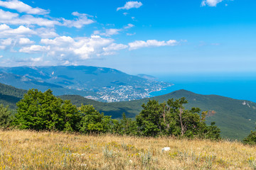 Natural landscape on Mount Ah-Petri in Crimea