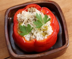 Stuffed pepper.