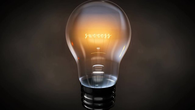 Light bulb with shining sign idea success marketing  design team and others