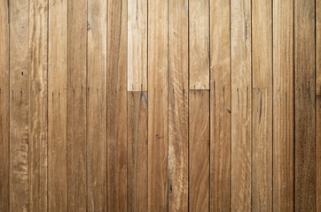 Background texture of wooden planks. Vertically aligned timber panels.