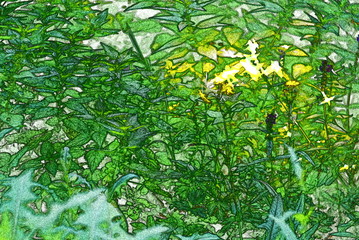 background of green leaves