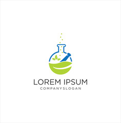 Nature Laboratory Logo Designs Vector, Green Labs Logo Symbol. Natural Lab Logo Design Organic