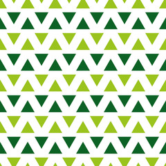 Seamless pattern with green triangles