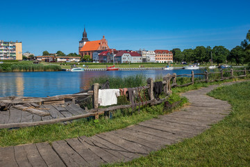 Fototapeta na wymiar Panorama of the city of Wolin, Poland