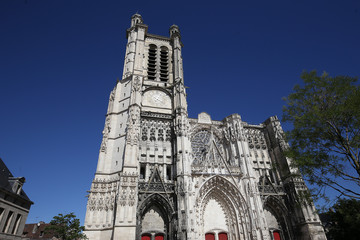 exteriors of the cathedral, Troyes, France