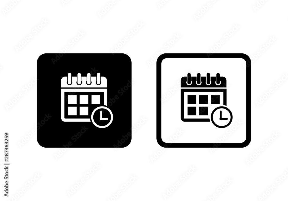 Poster Celendar Icon set Vector. symbol for web site Computer and mobile vector.