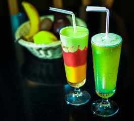 cocktails on white background