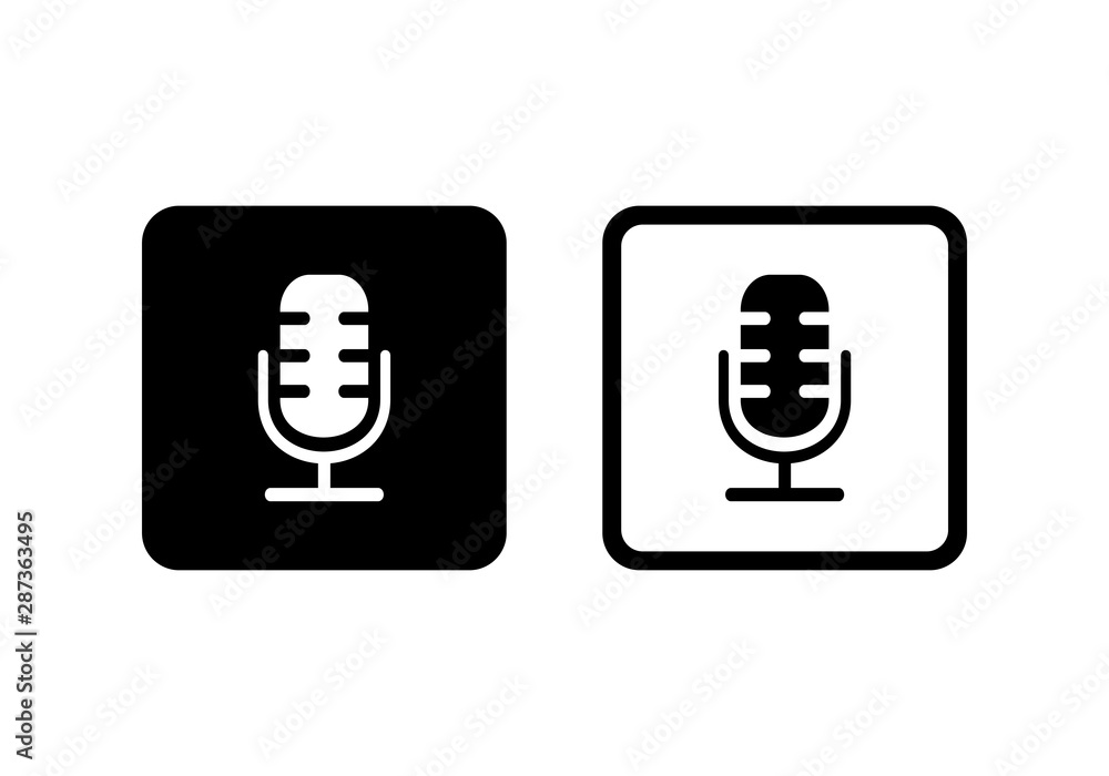 Poster microphone icon symbols vector. symbol for web site computer and mobile.