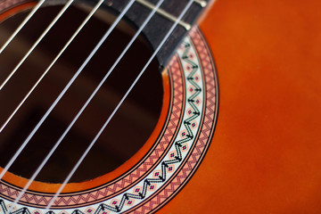 Obraz premium Color detail of an nice classical guitar.