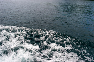 Sea water and beautiful green mountains