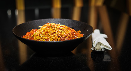 rice in a pan