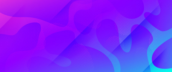 Purple Abstract Shapes. Gradient Background. 