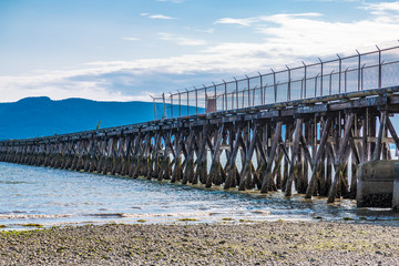 An old Abandoned Pier into Bellingaham Bay in Washington State