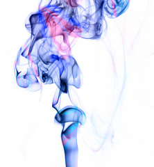 abstraction colored smoke on white background