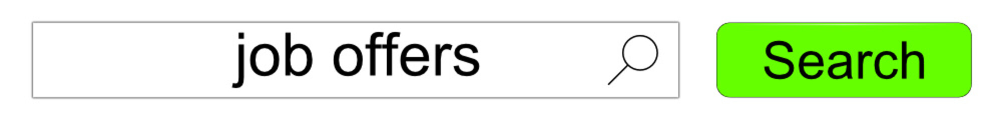 Internet Search engine with Job offers - illustration