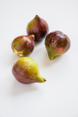 fresh fruits - organic figs on the white background