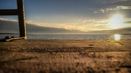 Sunset at a pier collection 87