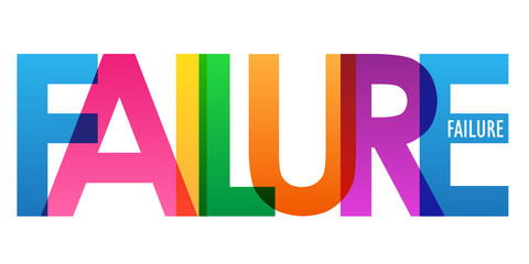 FAILURE colorful vector typography banner