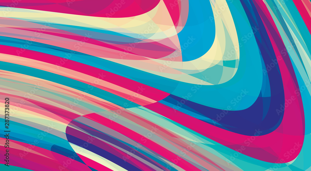 Poster artistic background with swirl stripes. vector pattern
