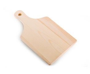 wood plate isolated on white background.