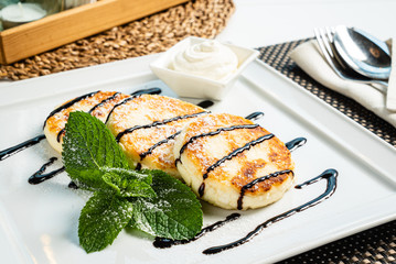 cream cheese pancakes with sour cream