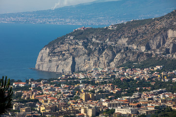 Sorrento. Italy. Aerial view of Sorrento and the Bay of Naples.