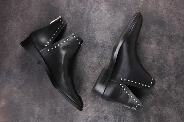 Pair of stylish black women's shoes