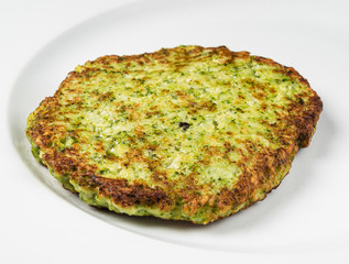 potato pancake on the white plate