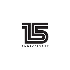 Years celebrating anniversary emblem logo design template - obrazy, fototapety, plakaty