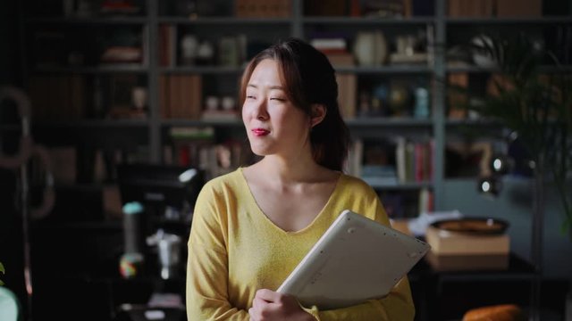 Portrait of confident businesswoman looking at camera