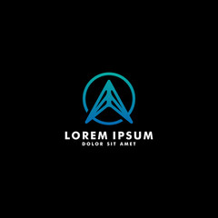 Letter A logo design idea - vector