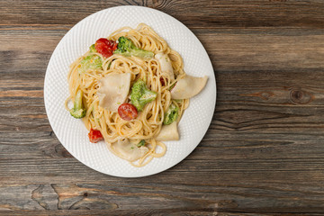 pasta with squid with in a creamy