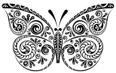 butterfly with beautiful openwork wings