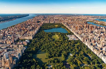 Photo sur Plexiglas Central Park Aerial view of Manhattan, NY and Central Park