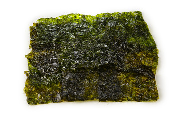 Nori seaweed isolated on white.