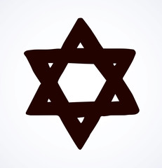 Jewish holiday symbol. Vector drawing