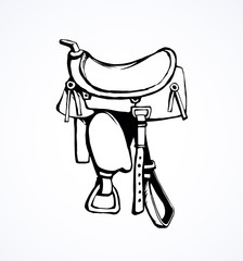 Saddle. Vector drawing