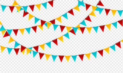 Obraz premium Carnival garland with flags.