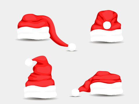 Santa Claus hats, vector illustration