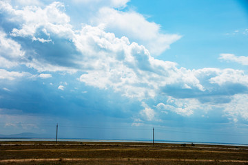 blue sky and clouds