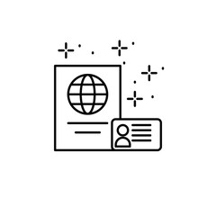 Passport, id card icon. Element of gap icon