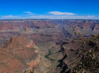 Landscape view of canyons from South Rim, Grand Canyon National Park, USA