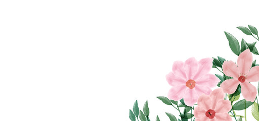 Beautiful colorful watercolor flowers background