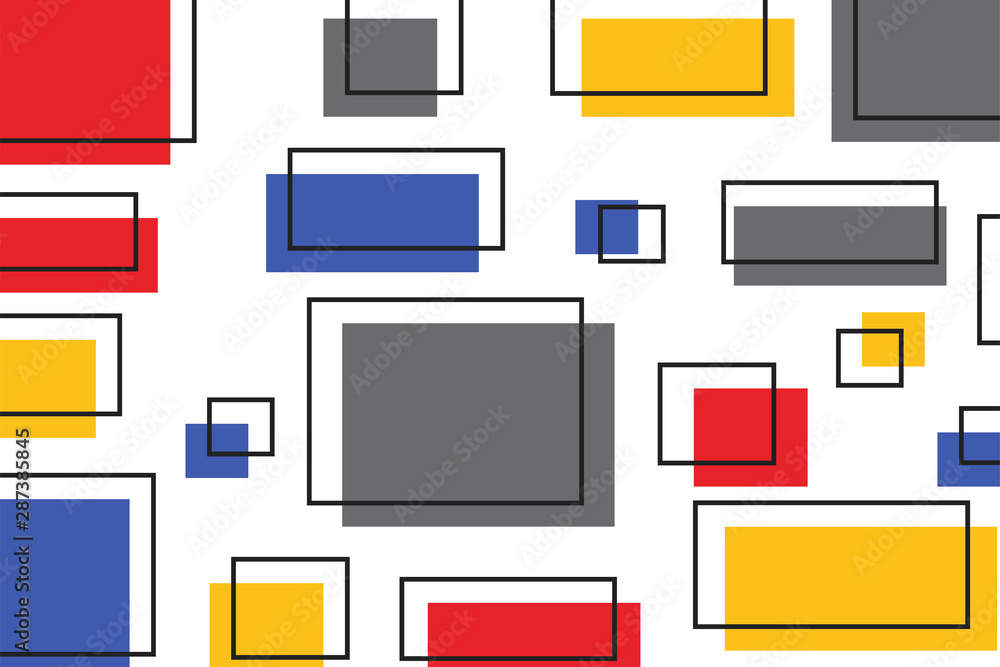 Poster geometric colored square with stroke pattern. abstract repeat background. abstract squares backgroun