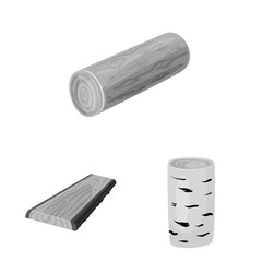 Isolated object of forest and wooden sign. Set of forest and nature vector icon for stock.