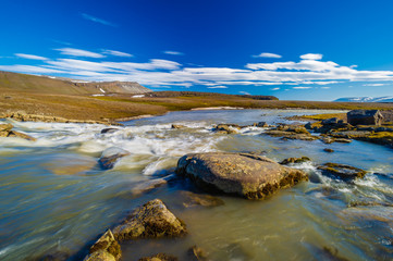 Rocky beach, Barentsoya, Svalbard, Norway