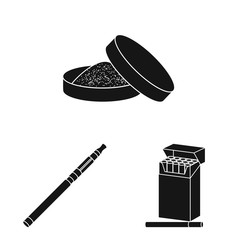 Vector illustration of anti and habit symbol. Set of anti and tobacco stock vector illustration.